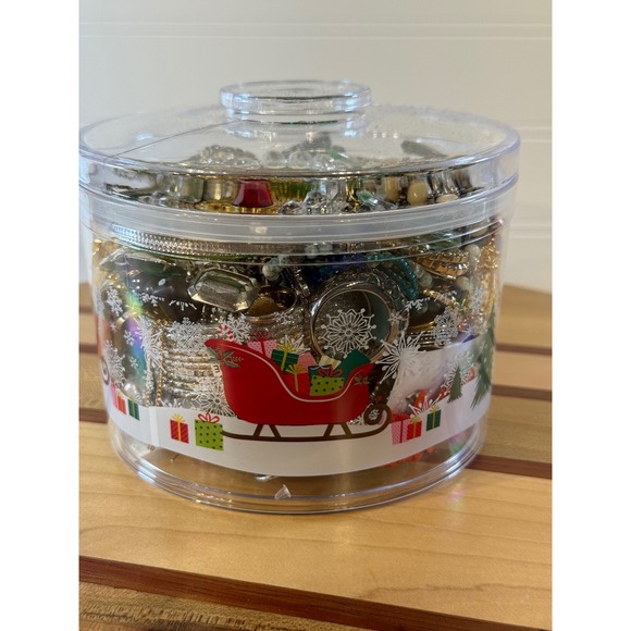 Keep the Christmas Sparkles Sparkling with this themed Mystery Jewelry tub. - Picture 3 of 4